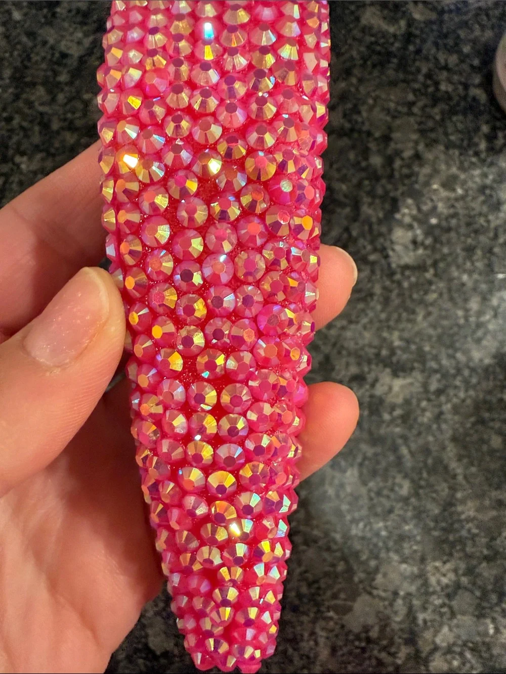 Hand made Sparkle Pink Glitter Rhinestone 
